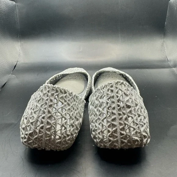 EUC- Melissa+Campana Silver Glitter Flats - Picture 6 of 8